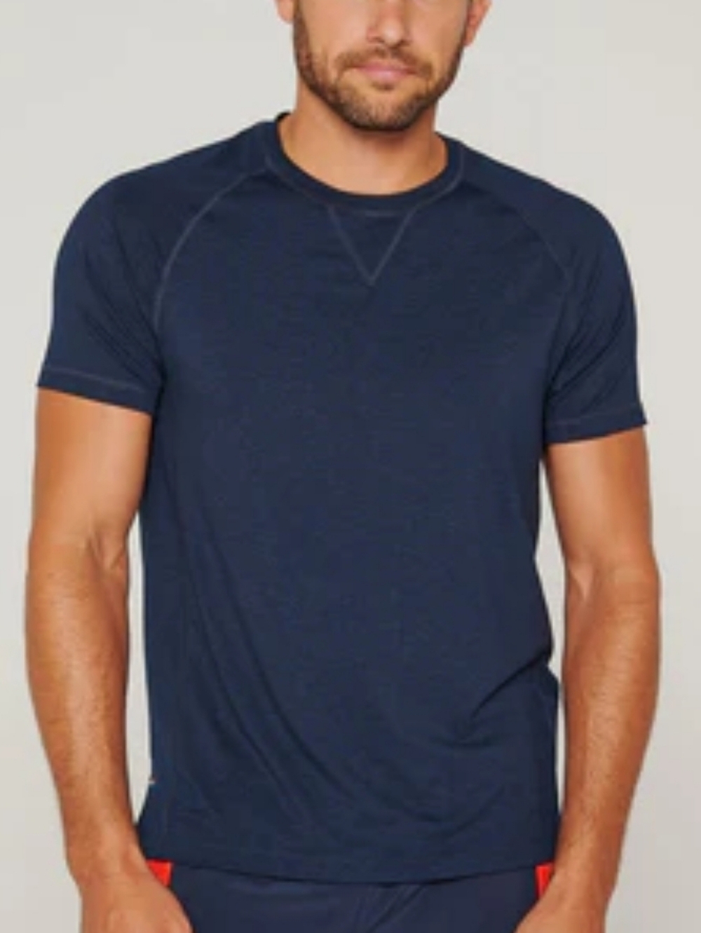 Fourlaps Level Tech Tee Navy XL Athletic Reflective Trim Lightweight
